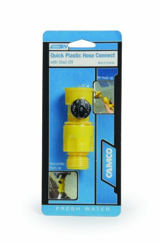 Camco 20103 Quick Hose Connect with Shutoff Valve