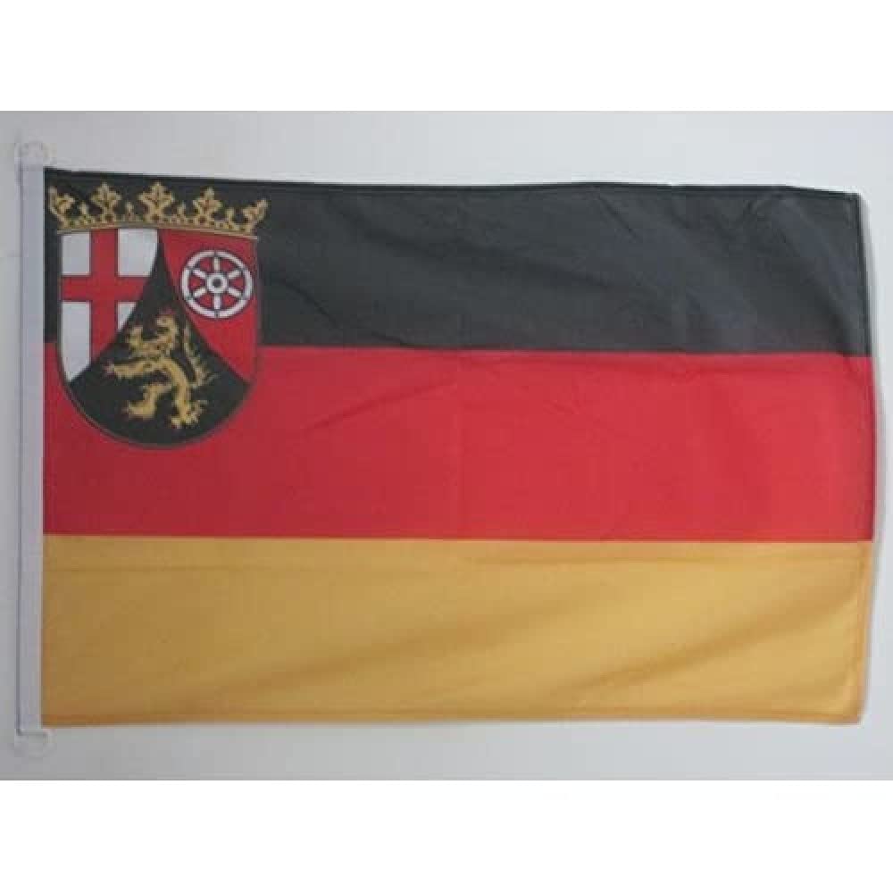 AZ FLAG Rhineland-Palatinate Flag 2' x 3' for outdoor - Germany - German region of Rhineland-Palatinate flags 90 x 60 cm - Banner 2x3 ft Knitted Polyester with rings
