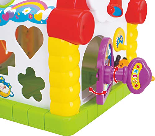 Zoostliss Colors Pairing Blocks Educational Learning & Geometric Shape Toys, Electronic Musical Activity Play Center House with Counting Help, Know Animals, Electronic Piano, Open Door