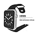 Apple Watch Band, GKKIOO Soft Silicone Replacement Sport Band for 42mm Apple Watch Models(3 Pieces of Bands Included for 2 Lengths, Not Fit 38mm version 2015) (Black)