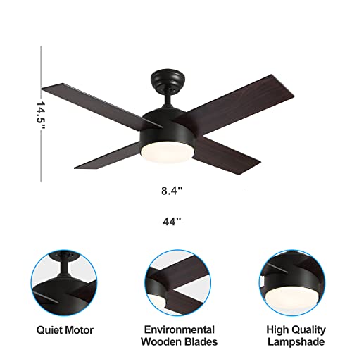 POCHFAN Ceiling Fan with Lights Remote Control, Ceiling Fan with Light