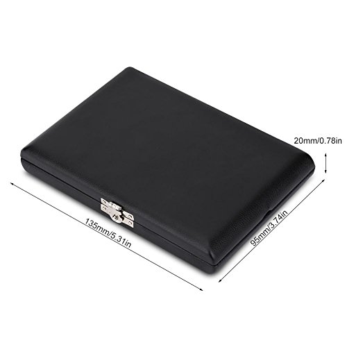 Oboe Case Storage, Wooden + PU Leather Cover Case Holder Storage Box for 10/12/20pcs Reeds Cover(For 12 reeds) - Thumbnail 5