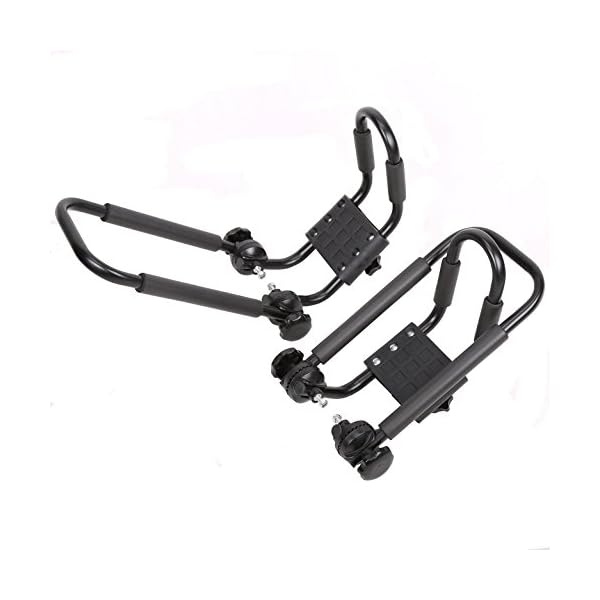 1-Pair-Folding-Kayak-Carrier-Boat-Canoe-Rack-Snowboard-J-Bar-Roof-Top-Mounted