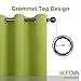 NICETOWN Thermal Insulated Solid Grommet Top Blackout Holiday Decorative Curtains/Drapes for Kid's Room (1 Pair, 42 x 63 inches in Fresh Green)