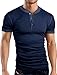 Grin&Bear Slim Fit Henley with Contrast Stitching T-Shirt, GB145