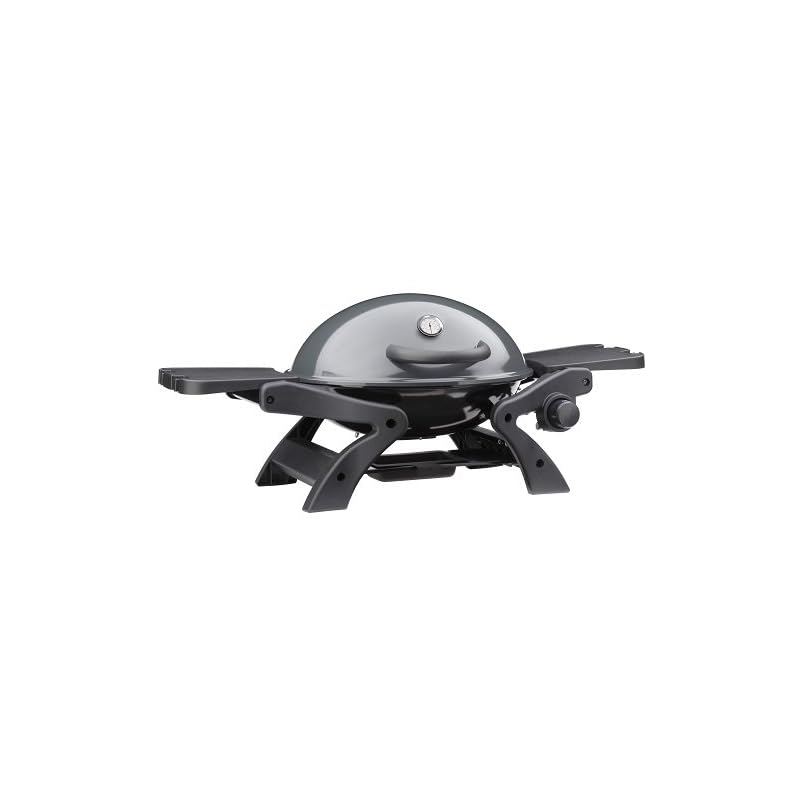 LANDMANN-GRILLCHEF Kompaktgasgrill 39 cm | Tragbarer Gasgrill mit Brenner aus Edelstahl | Mit 2 abnehmbare Seitentischen…