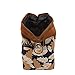 Makeup Bag/Travel Cosmetic Bags/Brush Pouch Toiletry Kit Fashion Women Jewelry Organizer with Zipper Portable Cube Flower Floral Purse (Brown)