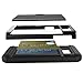 Galaxy S7 Card Holder Case, Holds Up to 2 Cards, TORUBIA Wallet Case Slim Fit Armor Air Cushion Technology Dual Layer Heavy Duty Shockproof Bumper Protective Cover for Samsung Galaxy S7 - Black