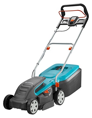Tondeuse Électrique Powermax 1400/34 De Gardena : Tondeuse À Gazon Jusqu'À 400 M², Largeur De Coupe 34 Cm, Capacité 40 L, Hauteur De Coupe 20 À 60 Mm , Guidon Rabattable, Poignée Ergonomique (5034-20)