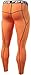 TSLA Men's Compression Pants - Cool Dry Athletic Sports Workout Running Tights Leggings Baselayer, Zero Orange, Small