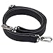 Leather Shoulder Strap BOMKEE 61 Inch Universal Replacement Adjustable with Metal Swivel Hooks for Shoulder Crossbody Bag Briefcase Messenger Bag Wallet Purse Shoulder Bag Handbag Straps (Black)