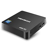 Mini PC,NEXBOX T11 Intel Cherry Trail Fanless Desktop Computer Windows 10(64Bit) [4GB/4K/WiFi/Dual Output/SATA for 2.5 Inch Hard Disk]
