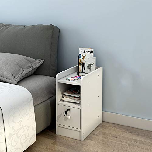 AYBOXIAO Bedside Table Ultra-Narrow Simple Bedside Storage Small