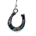 Horseshoe Earrings | Brilliant Natural Abalone | Hypoallergenic Silver & Green Paua Shell | Turquoise Color