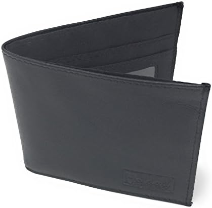 Holdall Design Men's Slim Genuine Leather Wallet With Ultra Thin Design (Black)