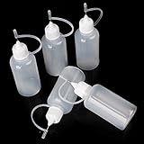 Low Density Polyethylene (LDPE) 30ml Squeezable Dropping Bottle Eye Liquid Dropper Needle Tip with Loop (Pack of 10)