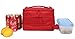 MIER Insulated Lunch Box Bag Expandable Lunch Pack for Men, Women, Red