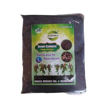 AGRONIX Vermi Compost Plant Fertilizer Manure for Garden (1kg)
