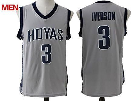 Georgetown Hoyas Allen Iverson #3 Men's College Jersey - Grey M