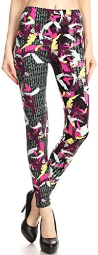Leggings Mania Women's Printed High Waist Ultra Soft Stretchy Always Leggings - Many Patterns