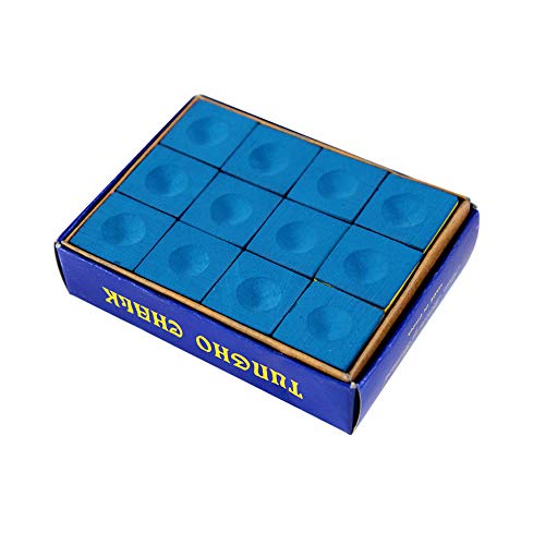 MUZOCT 12Pack Billiard Chalks Accessories for Pool Cues and Billiards Sticks Tips