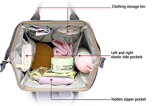 Pirate Diaper Backpack Large,Ship with Black Flags Floating on Ocean in Rays of Sun Caravel Watercraft Nautical Decorative Nappy Bags Multi-Functional,16.5x10.6x6.7inch,Multicolor