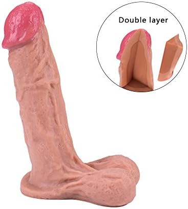 Qao Dan 7.2 Inch Silicone Waterproof Tools for Women with Strong Suction Cup Hands Free