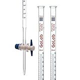 2pcs GoLab Laboratory Class A Burette with PTFE Key