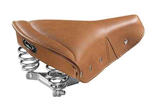 Selle Montegrappa Storica 1978/XC1978 Vintage Retro Bicycle Saddle Leather Made in Italy Colour: Light Brown