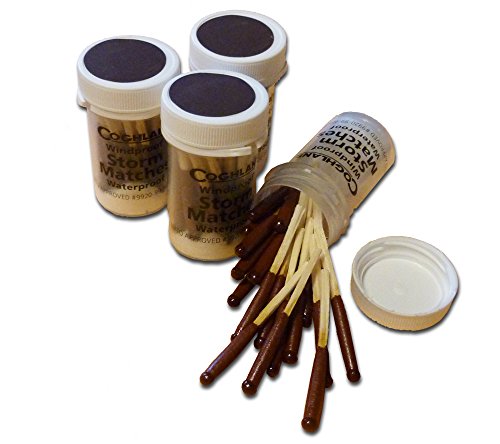 Coghlan's 100 Stormproof Lifeboat Matches: Waterproof, Windproof, NATO Approved