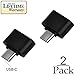 Josi Minea x2 Pcs USB 3.1 Type C Male (USB-C) to USB 3.0 Type A Female OTG Host Adapter for Samsung Galaxy S8 & S8 Plus, LG G6 & G5, Nexus 5X & 6P, New MacBook, Google Pixel - Black [2 Pack]