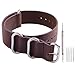 Ritche Genuine Leather NATO Strap 18mm 20mm 24mm Replacement Watch Band