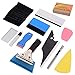 FOSHIO 10 in 1 Vinyl Wrap Tool Kit with Rubber Contour Squeegee, Blue Card Squeegee & Fabric Felt, Plastic Razor Scraper, Film Cutter & Blades, Scratch-Proof Window Tint Tools for Car Wrap Wallpaper