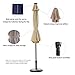 C-Hopetree 10 ft Outdoor Patio Market Table Umbrella with Solar LED Lights and Tilt, Beige