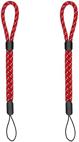 Adjustable Wrist Strap Hand Lanyard for iPhone Samsung Camera GoPro USB Flash Drives Keys PSP and Other Portable Items Red Set of 2