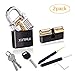 Xinrui 2 in 1 Practice Lock Set, Transparent Cutaway Practice Tools for Locksmith