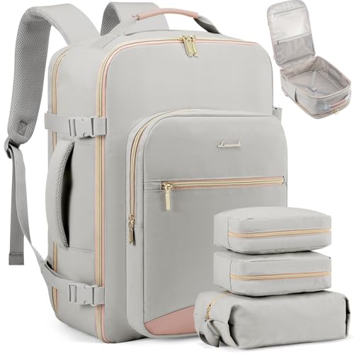 LOVEVOOK Handgepäck Rucksack Flugzeug, 40L Groß Reiserucksack Damen
