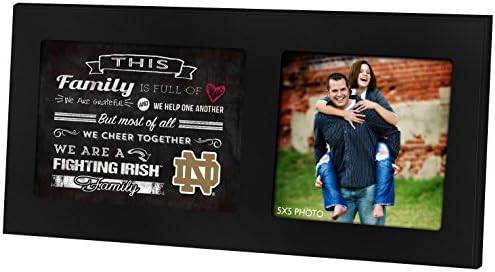 KH Sports Fan Black 16"x8" Notre Dame Fighting Irish Family Cheer Single Collage Photo Frame