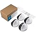 AMIR Solar Fence Lights Outdoor, 4 Pack 22LM Deck Lights, Auto On/Off Dusk to Dawn Post Lights, Waterproof Solar Garden Decorative Step Light, for Wall, Pathway, Driveway, Patio, Yard, Garden (Black)
