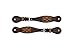 Weaver Equine Ladies Floral Tooled Womens Spur Straps, Genuine Cowhide Boot Straps for Cowboy Boots, Western Spur Straps for Horse Riding, Light Oil
