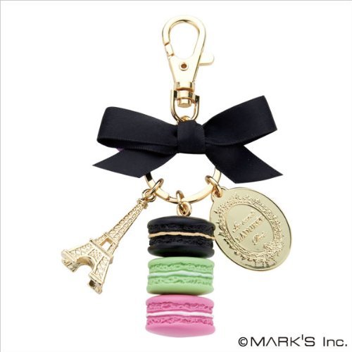 Laduree keychain ring eiffel tower macaron charm m -reg…