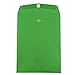 JAM PAPER 9 x 12 Colored Envelopes with Clasp Closure - Green Recycled - 10/Pack
