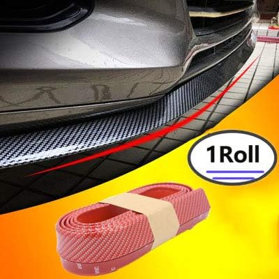 WeiMo Universal Carbon Fiber Front Bumper Spoiler Kit，Front Bumper Lip Splitter Spoiler Side Skirt for Car DIY Decoration Refit (Red)