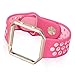 Fitbit Blaze Bands, UMTELE Sport Silicone Replacement Strap with Rose Gold Frame for Fitbit Blaze Smart Fitness Watch Pink/Red