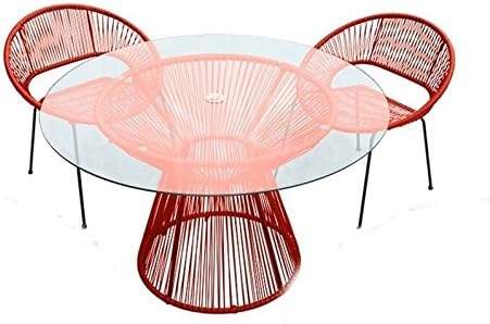 Harmonia Living HL-ACA-DT-ATB Acapulco Dining Chair, Atomic Tangerine