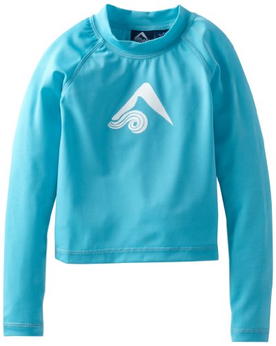 Kanu Surf Little Boys' Toddler Platinum Long-Sleeve Rashguard, Aqua, 4T