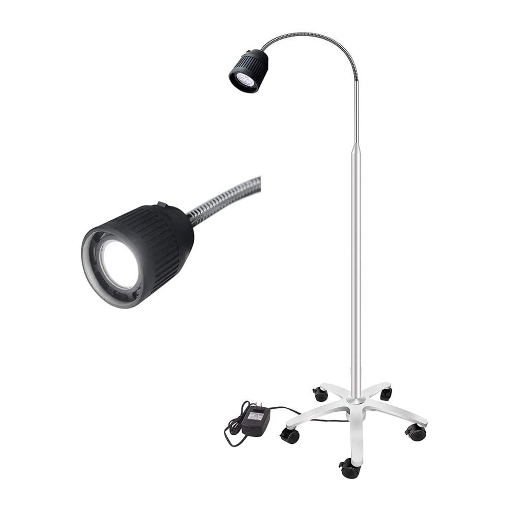 Photo 1 of ** MISSING HARDWARE**
VESCAZME 3W LED Medical Examination Lamp Mobile Type Floor Standing Dental Surgical Lamp JD1500 Flexible Gooseneck Medical Exam Light