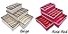 American Trends 4 Set Closet Clothes Underwear Organizer Divider Storage Boxes Rose Red
