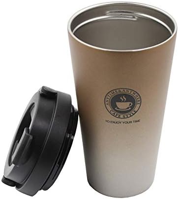 Tyui コーヒーカップ 500ml 蓋付き ステンレスマグ 保温保冷 直飲み 携帯マグ タンブラー 二重構造 真空断熱