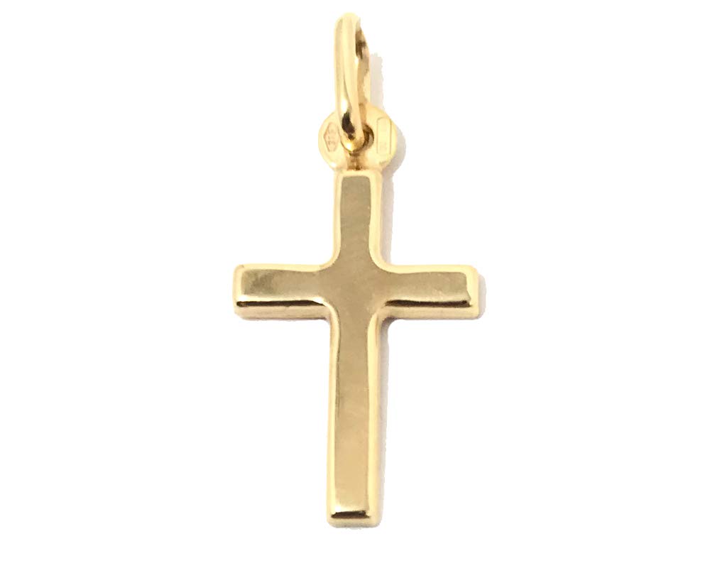 Strictly Gifts Delicate 9 Carat Gold Hallmarked Cross Crucifix Pendant for Women and Girls Daughter Christening Baptism with Gift Box